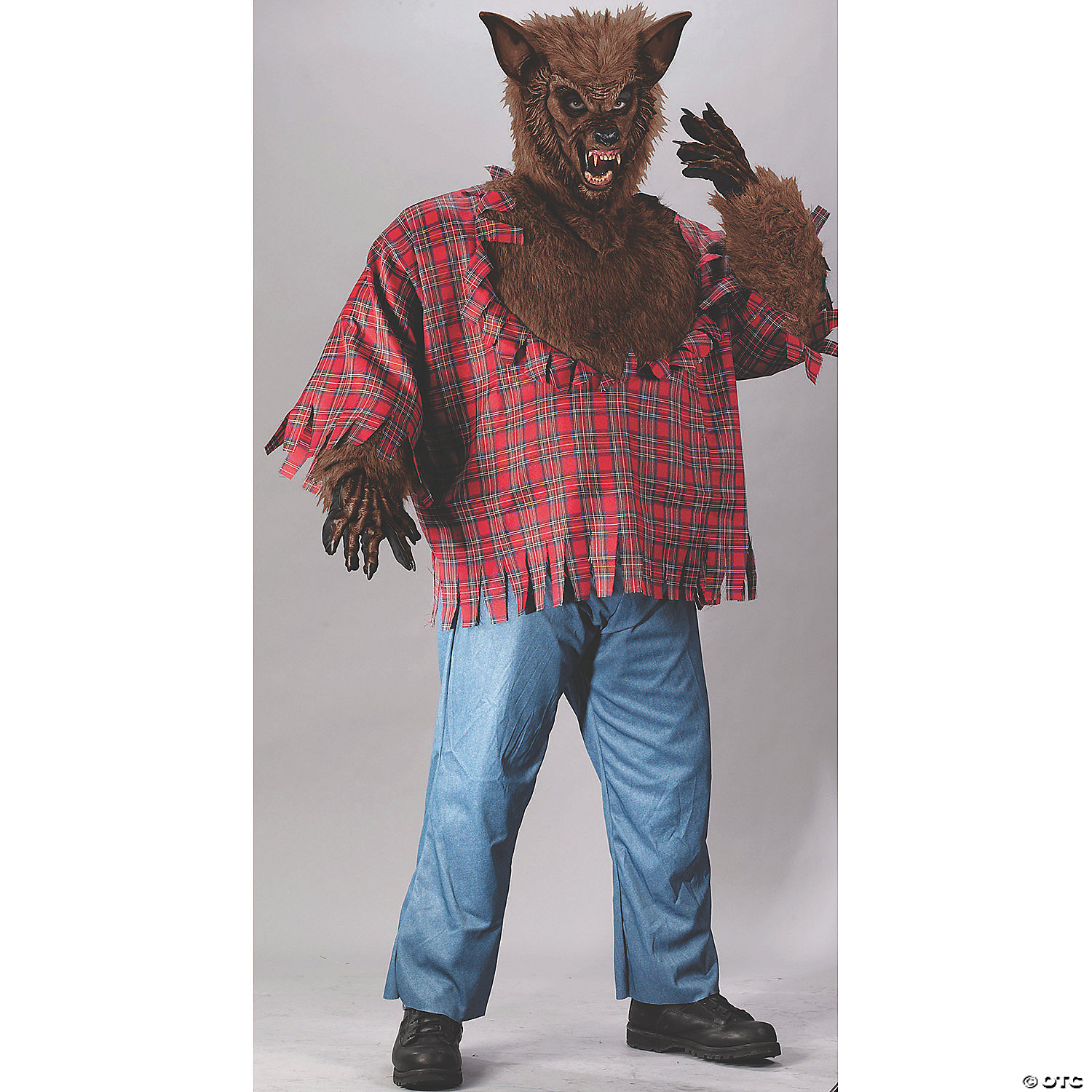 Fun World Men's Brown Werewolf Costume for Halloween - Plus Size