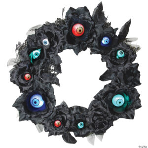 15" Lightup Eyeball Gothic Halloween Wreath