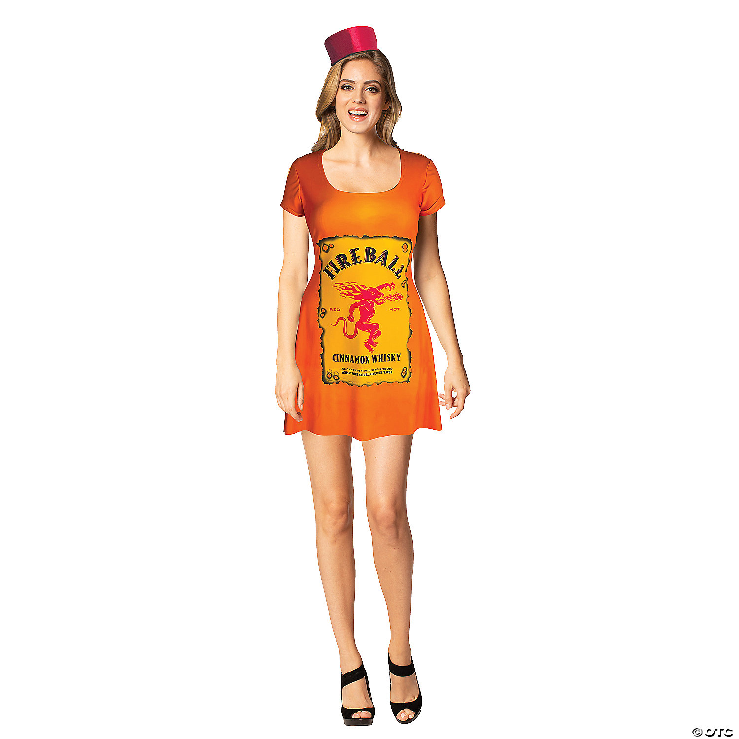 Women's Fireball Skater Dress Costume - Small/Medium