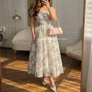 Women's Evening Gowns Elegant Floral Prom Dress Ball Gown vestidos mujer