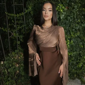 Muslim Dress for Women Party Abaya Dresses Bat Sleeve Ramadan Eid Arab Long Rob